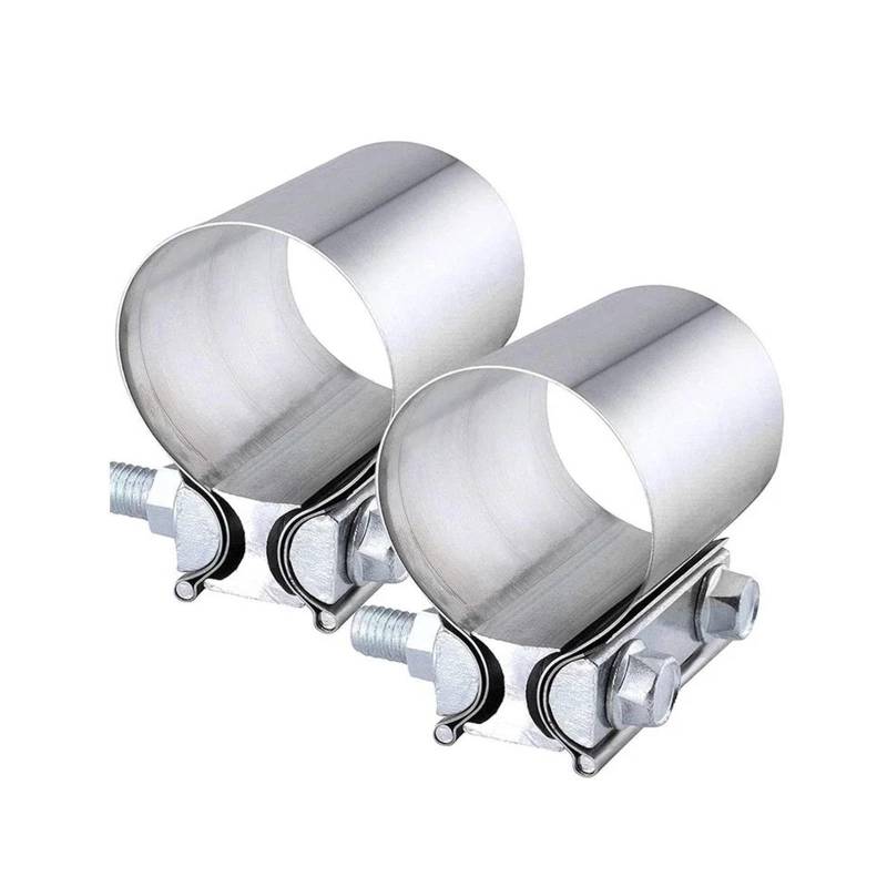 Abgasrohrleitungen 2 Stück Autoauspuff-Stoßverbindungsbandschelle 57mm 63mm Autoauspuffkrümmer Hintere Auspuffanschlüsse Für 2,25 Zoll Außendurchmesser-Rohre Autoschalldämpfer(63mm) von CAVINBDZ