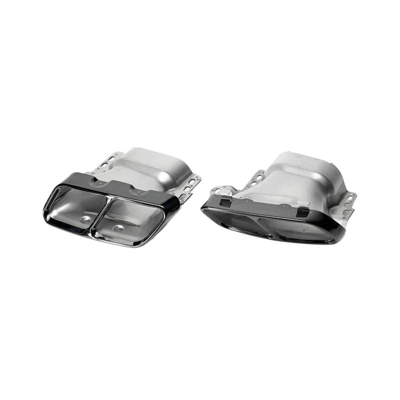 Abgasrohrleitungen 2 Stück Vierfach-Auspuffblenden Aus Edelstahl Für Mercedes AMG A45 W176 CLA45 C117 2013-2018 Autoschalldämpfer(Black) von CAVINBDZ