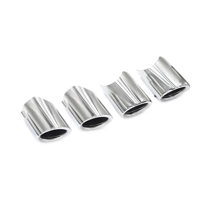 Abgasrohrleitungen 4 Stück/Los Auspuffblende Für P&orsche Für Panamera 3.0t 2014 2015 2016 Edelstahl-Schalldämpferblende Auspuffdüse Autoschalldämpfer(Silber) von CAVINBDZ