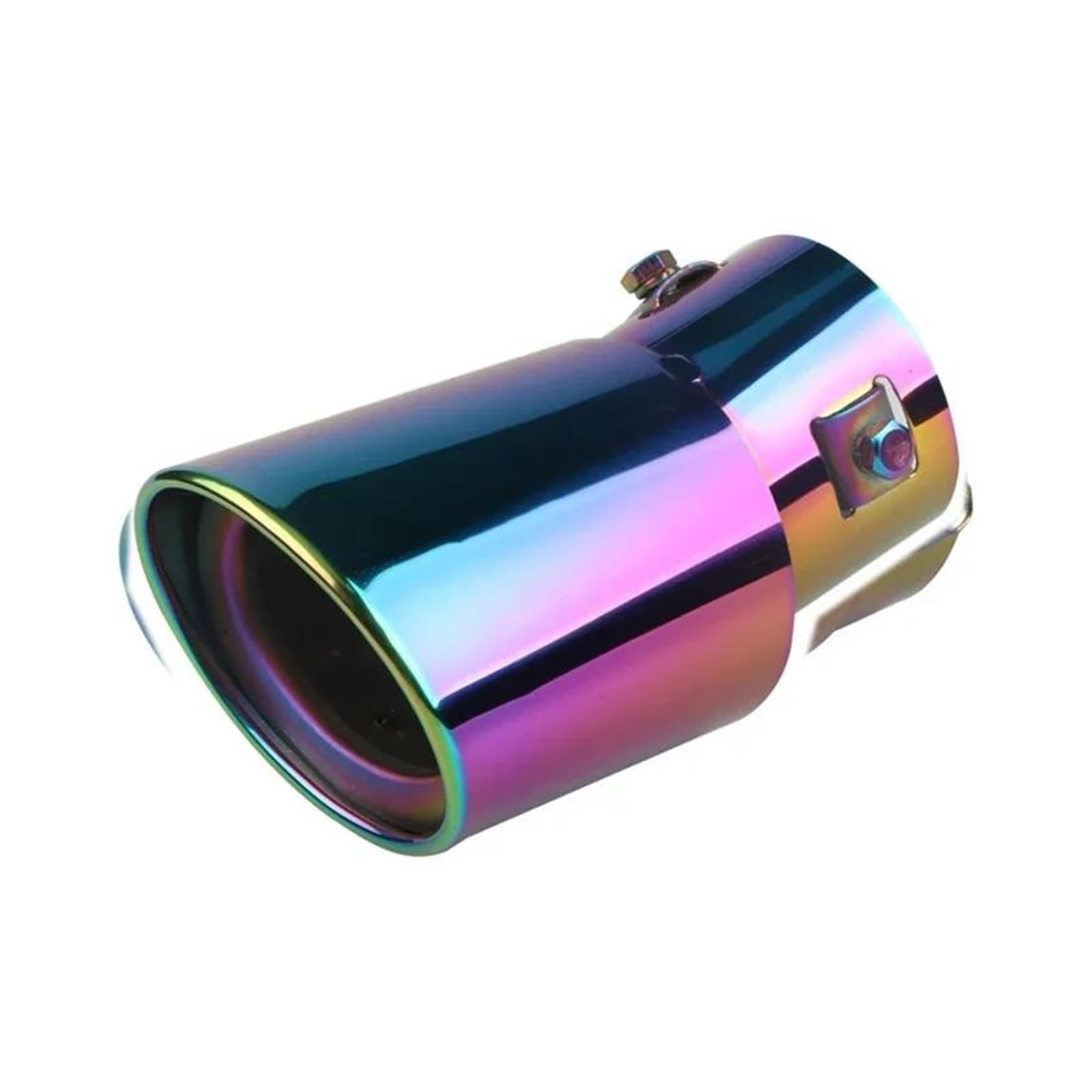 Abgasrohrleitungen 63mm Autoauspuff-Endrohr Mit Einzelauslass, Universeller Edelstahl-Rundrohr-Auspuffschalldämpfer Autoschalldämpfer(C Curved) von CAVINBDZ