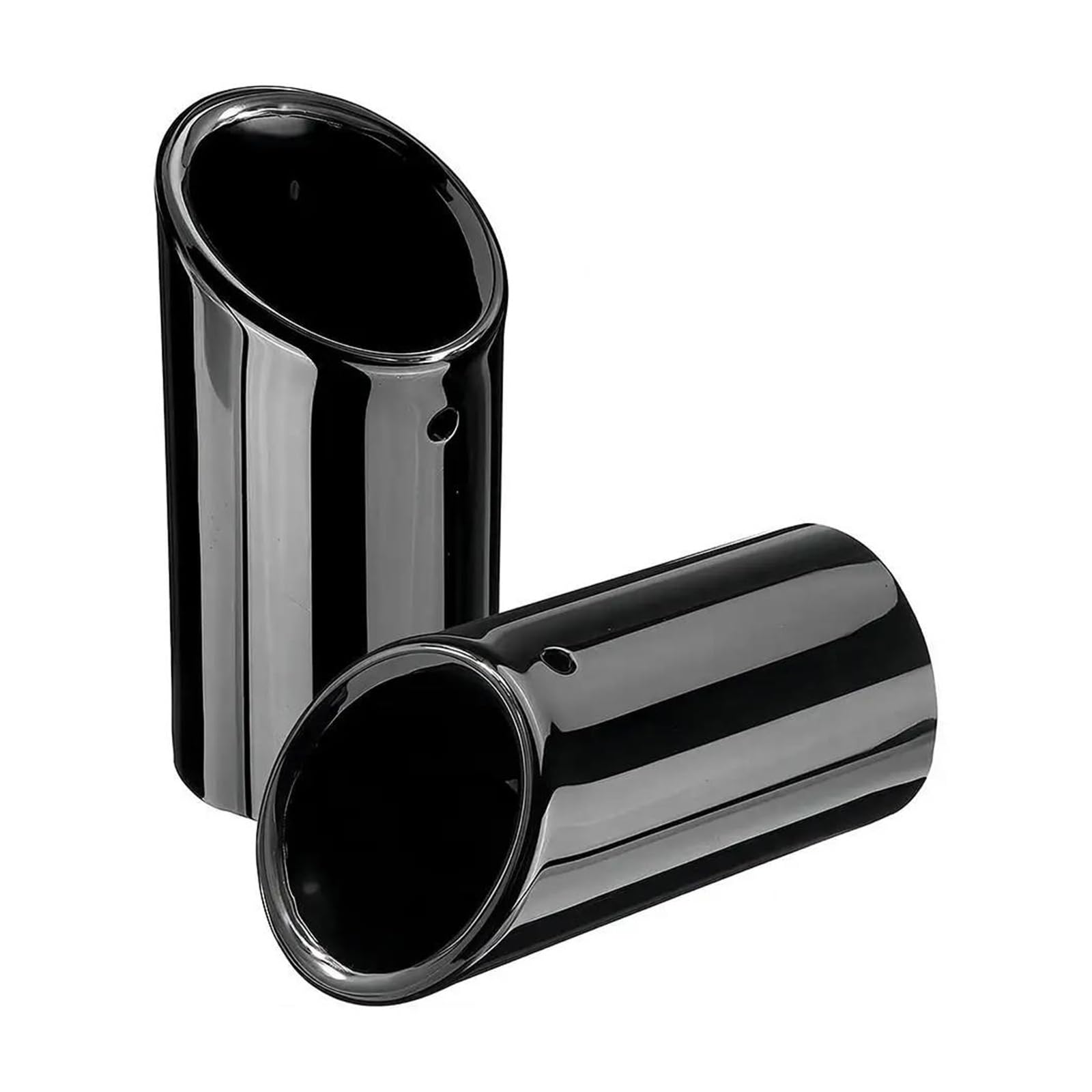 Abgasrohrleitungen 70mm Autoauspuff-Endrohrabdeckung Für VW Für Jetta MK6 Für Polo 6R Für Golf 6 7 MK7 MK6 Für Bora Autoschalldämpfer(2 ST Schwarz) von CAVINBDZ