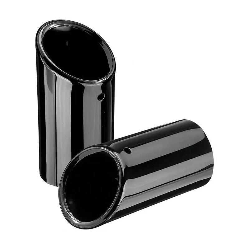 Abgasrohrleitungen 70mm Autoauspuff-Endrohrabdeckung Für VW Für Jetta MK6 Für Polo 6R Für Golf 6 7 MK7 MK6 Für Bora Autoschalldämpfer(2 ST Schwarz) von CAVINBDZ