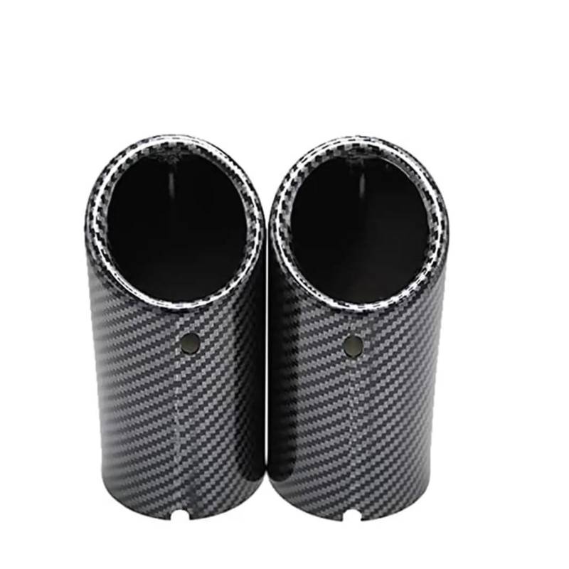 Abgasrohrleitungen 70mm Autoauspuff-Endrohrabdeckung Für VW Für Jetta MK6 Für Polo 6R Für Golf 6 7 MK7 MK6 Für Bora Autoschalldämpfer(2pcs Carbon Texture) von CAVINBDZ