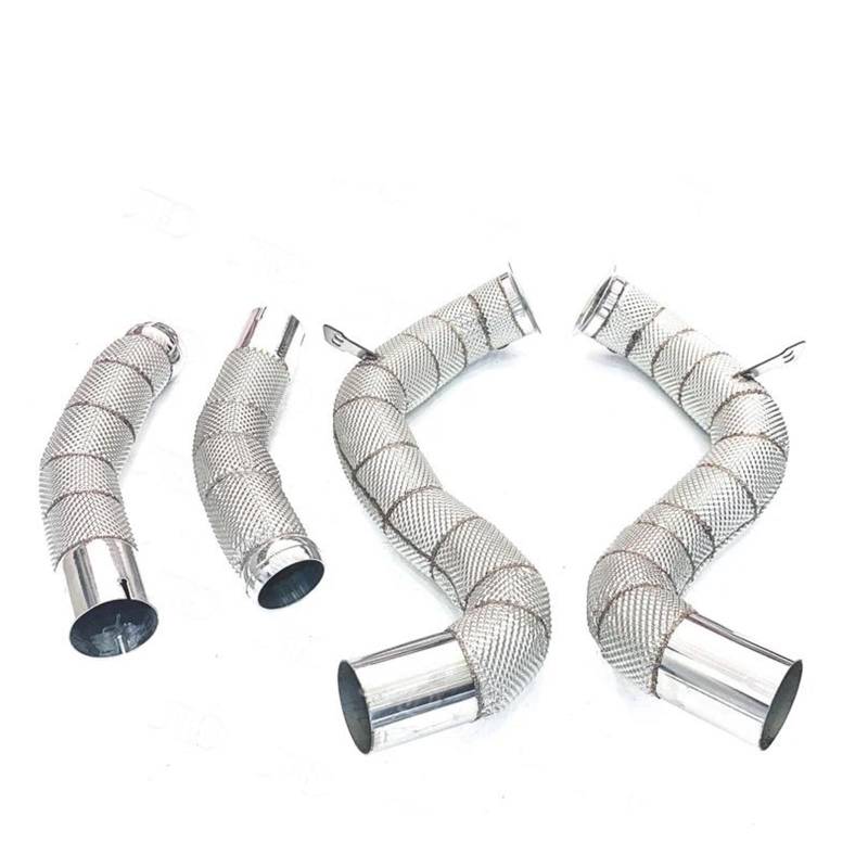 Abgasrohrleitungen Auspuff-Fallrohr Für Mercedes Für Benz W205 C63 C63S AMG Auspuff-Fallrohre Ohne Katalysator Autoschalldämpfer(Heat Shield Surface) von CAVINBDZ