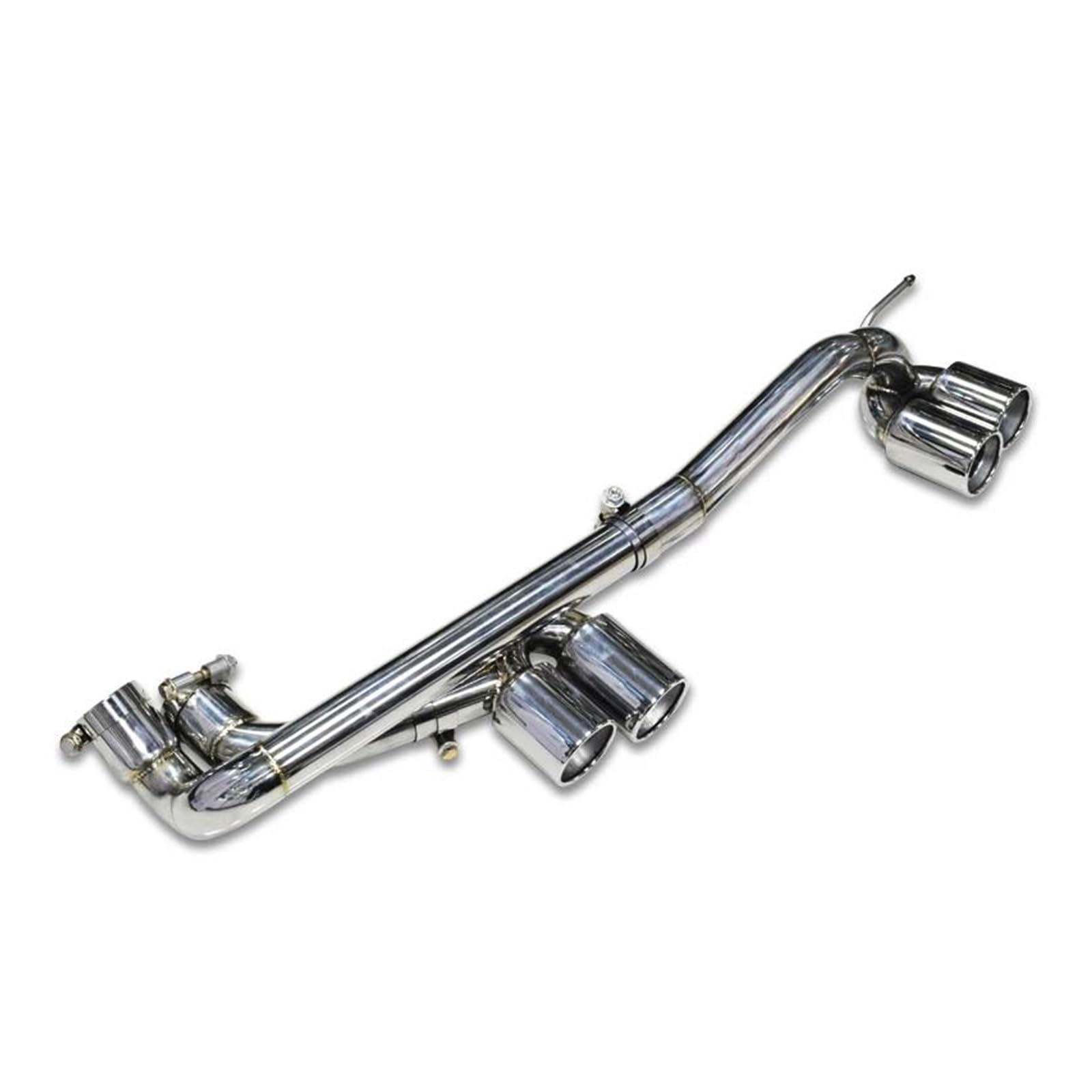 Abgasrohrleitungen Auspuffendrohr Schalldämpfer Auspuffanlage Edelstahl Quad Auto Auspuffrohr Für B&MW E90 E92 E93 320i 325i Geänderte M3 M4 Stoßstange Autoschalldämpfer(Silver A) von CAVINBDZ