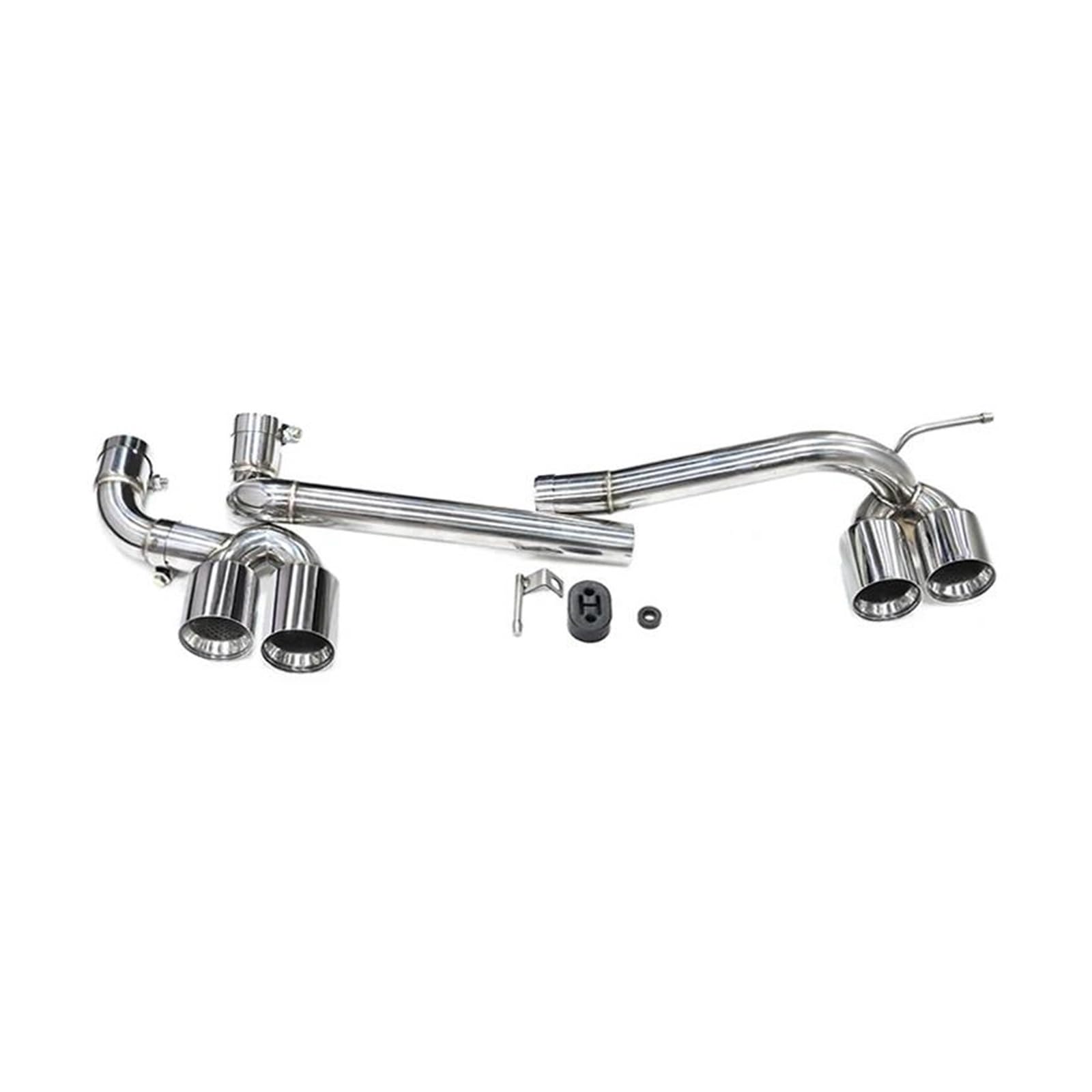 Abgasrohrleitungen Auspuffendrohr Schalldämpfer Auspuffanlage Edelstahl Quad Auto Auspuffrohr Für B&MW E90 E92 E93 320i 325i Geänderte M3 M4 Stoßstange Autoschalldämpfer(Silver B) von CAVINBDZ