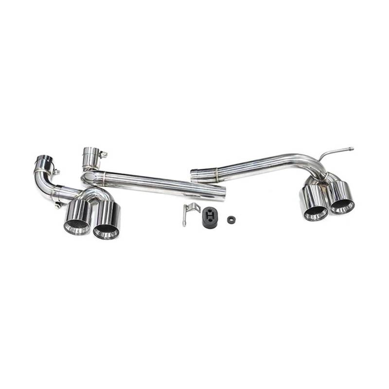 Abgasrohrleitungen Auspuffendrohr Schalldämpfer Auspuffanlage Edelstahl Quad Auto Auspuffrohr Für B&MW E90 E92 E93 320i 325i Geänderte M3 M4 Stoßstange Autoschalldämpfer(Silver B) von CAVINBDZ
