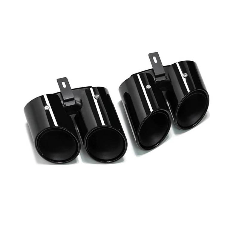 Abgasrohrleitungen Auspuffendrohr-Umbausatz Mit Doppelauslass Und Vier Auspuffrohren Aus Edelstahl Für P&orsche Für Panamera 971 2018–2024 Autoschalldämpfer(Black A) von CAVINBDZ