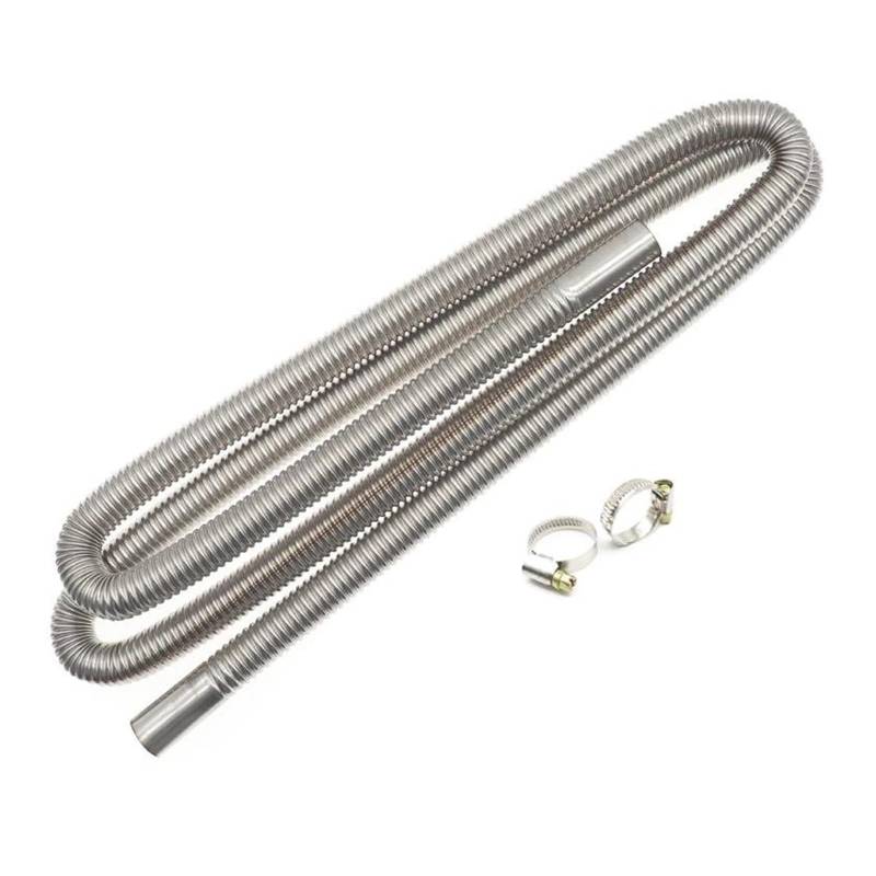 Abgasrohrleitungen Auspuffrohr Für Standheizung Mit 2 Klemmen Auspuffrohr Für Kraftstofftank Edelstahl Für Dieselheizung 60-300cm Autoschalldämpfer(250cm Length) von CAVINBDZ