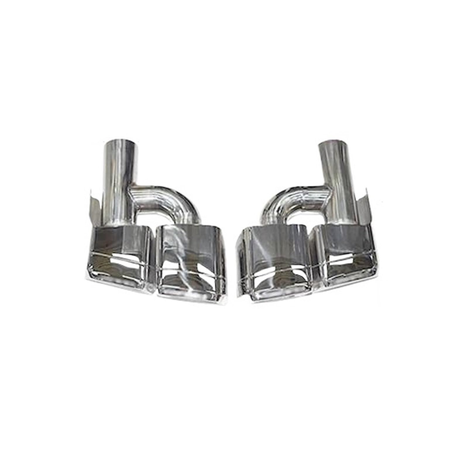 Abgasrohrleitungen Auspuffrohr-Upgrade Quad Out Square Schalldämpfer-Spitzendüse Für Mercedes Für Benz CLS-Klasse W218 2011-2018 CLS AMG 63 Autoschalldämpfer(H Silvre) von CAVINBDZ