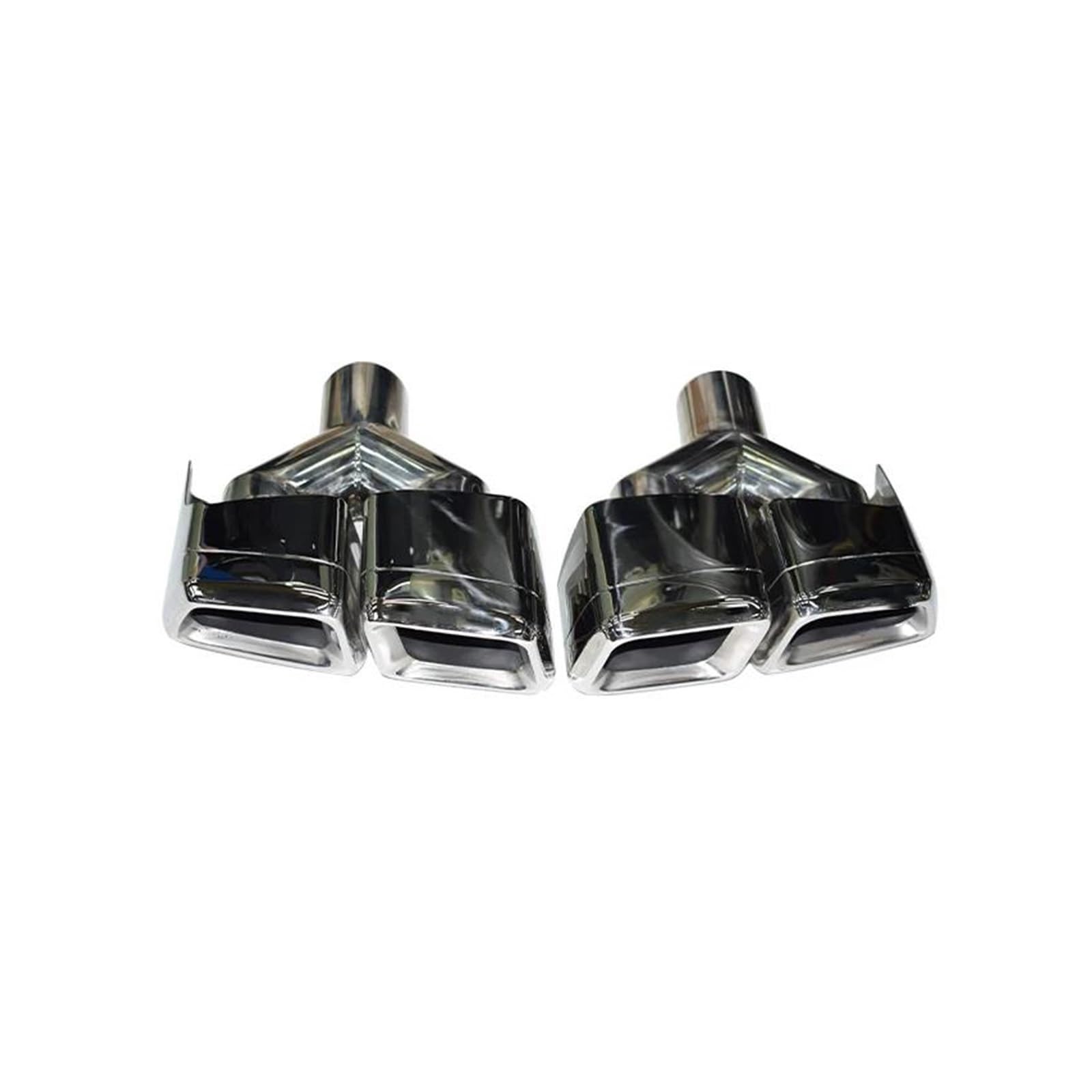 Abgasrohrleitungen Auspuffrohr-Upgrade Quad Out Square Schalldämpfer-Spitzendüse Für Mercedes Für Benz CLS-Klasse W218 2011-2018 CLS AMG 63 Autoschalldämpfer(Y Silvre) von CAVINBDZ