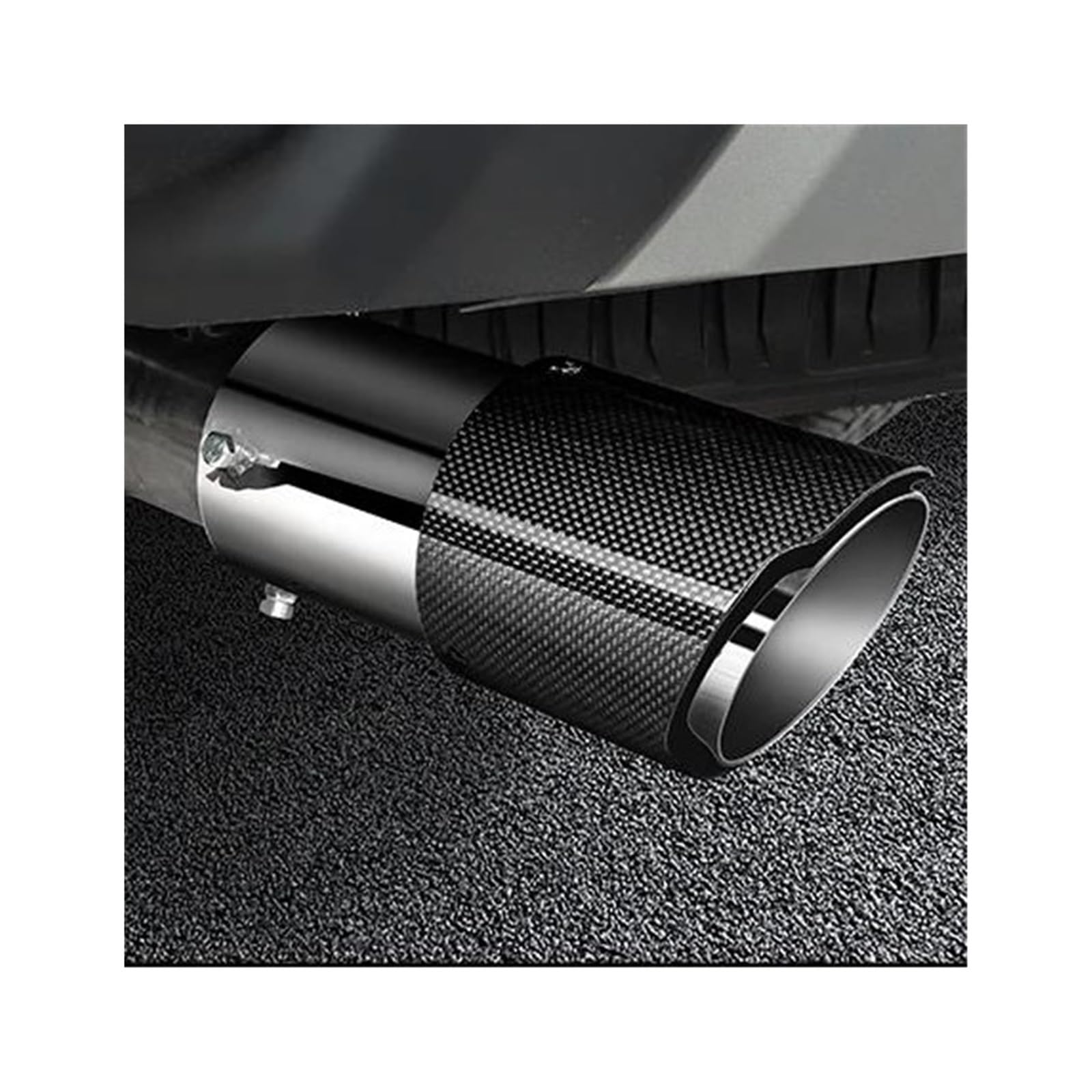 Abgasrohrleitungen Auto Edelstahl-Endrohr Auspuffrohr Für Toyota Für Land Cruiser 250 Für Prado Lc250 2024 2025 Autoschalldämpfer(Carbon Fiber Pattern) von CAVINBDZ