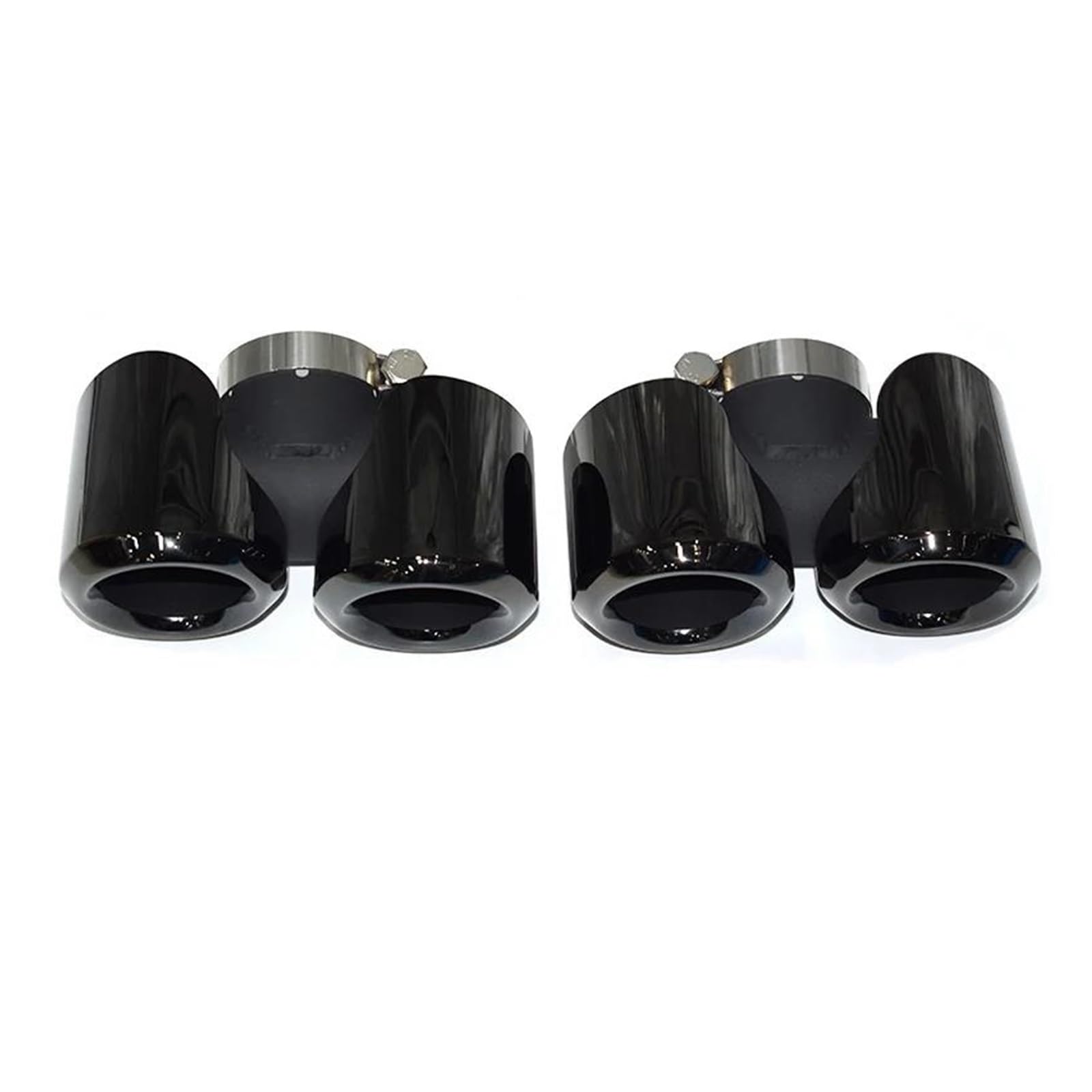 Abgasrohrleitungen Auto-Endrohr Schalldämpferspitze Quad Outlet Auspuffrohr Für L&and R&Over Für Defender 90 110 130 2020-2024 Autoschalldämpfer(Black 3.0T) von CAVINBDZ