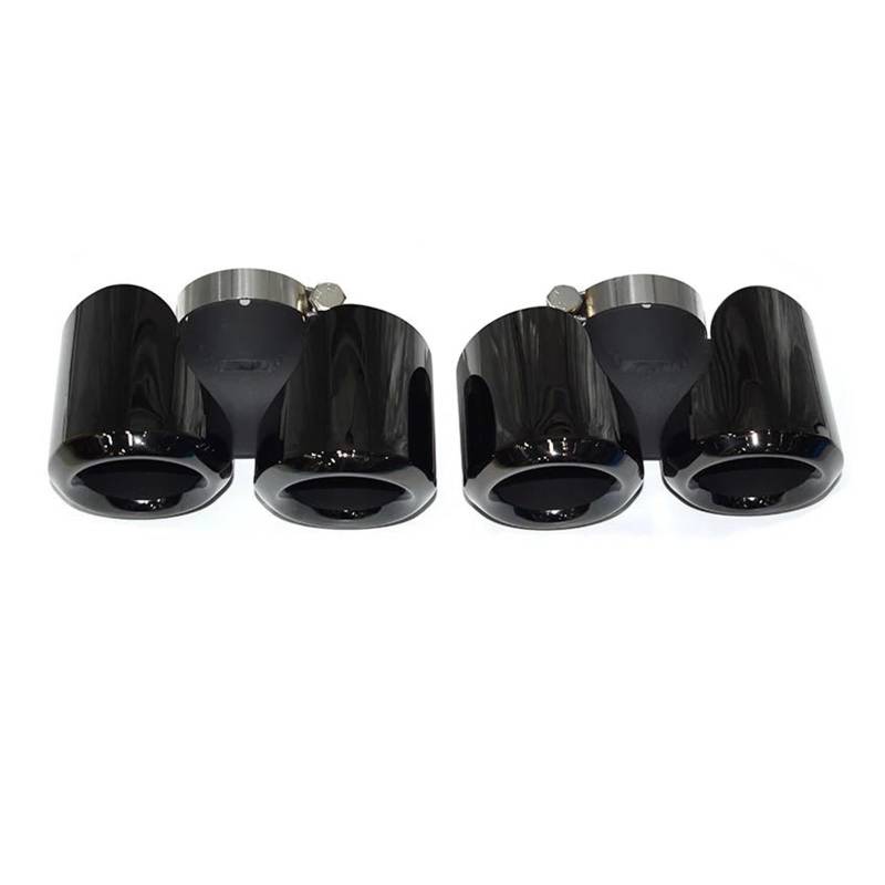 Abgasrohrleitungen Auto-Endrohr Schalldämpferspitze Quad Outlet Auspuffrohr Für L&and R&Over Für Defender 90 110 130 2020-2024 Autoschalldämpfer(Black 3.0T) von CAVINBDZ