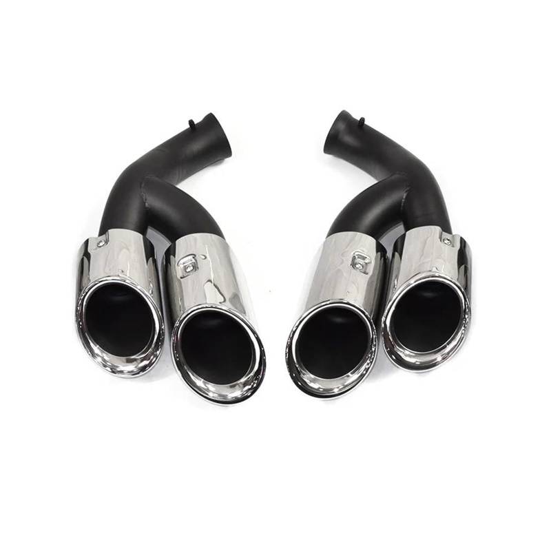 Abgasrohrleitungen Autoauspuffblende Auspuffrohr Schalldämpferblende Auspuffsystemdüse Für P&orsche Für Cayenne 2015 2016 2017 GTS Autoschalldämpfer(Silver B) von CAVINBDZ