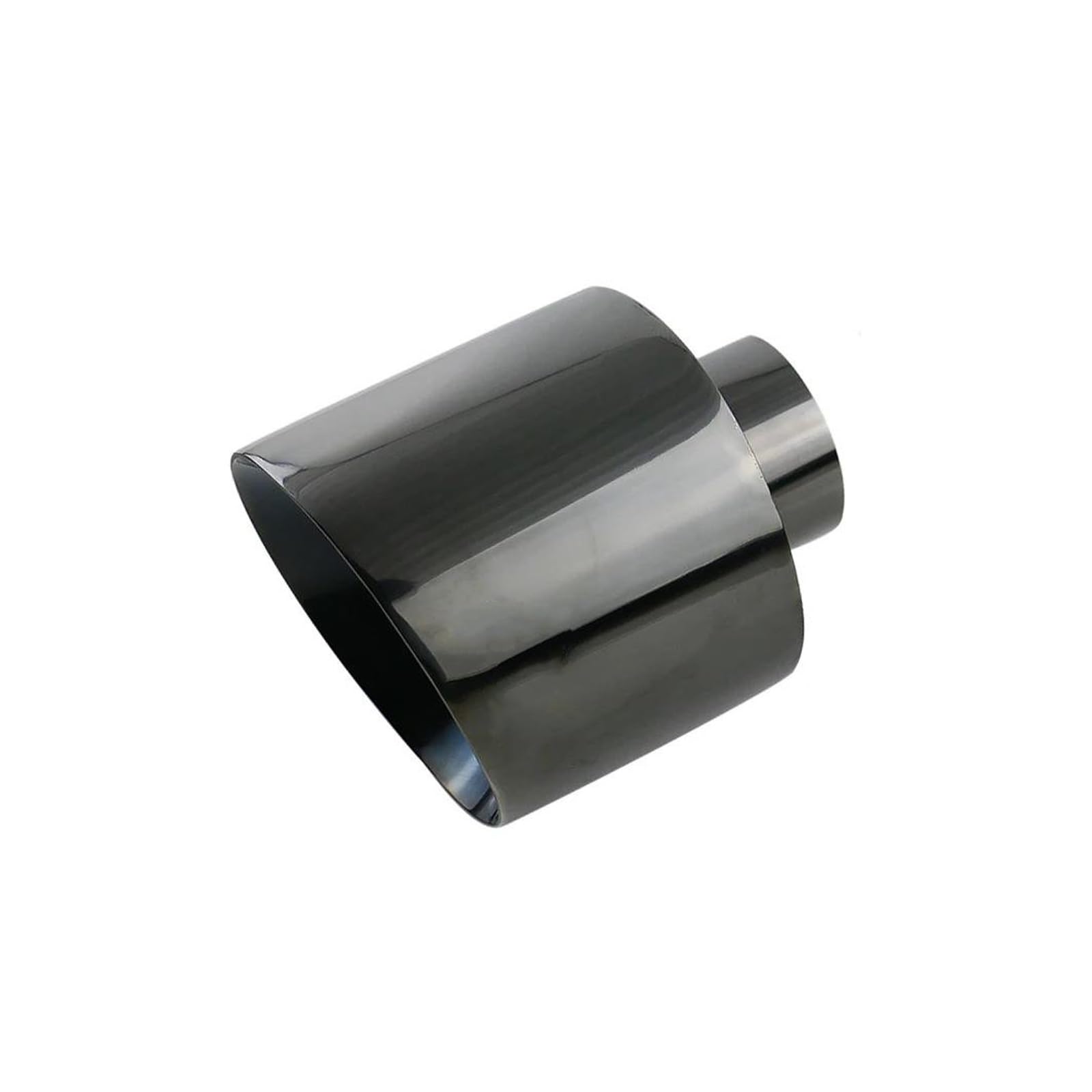 Abgasrohrleitungen Autoauspuffendrohr-Schnittstelle 63mm/76mm Schräger Ovaler Auslass 127mm Universal-Autoschalldämpfer-Endrohrdüse Aus Edelstahl Autoschalldämpfer(63mm Black) von CAVINBDZ