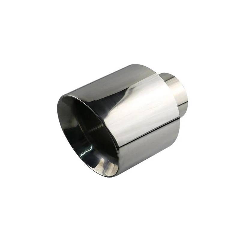Abgasrohrleitungen Autoauspuffendrohr-Schnittstelle 63mm/76mm Schräger Ovaler Auslass 127mm Universal-Autoschalldämpfer-Endrohrdüse Aus Edelstahl Autoschalldämpfer(63mm Silver) von CAVINBDZ