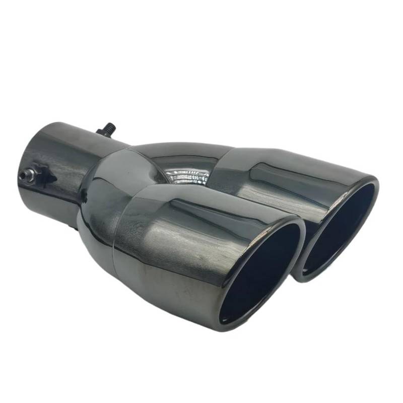 Abgasrohrleitungen Autoauspuffspitze Doppelauslass Schalldämpferspitze Endrohr Universal Edelstahl Auspuffsystem Einlass 60mm 75mm Autoschalldämpfer(76MM Straight) von CAVINBDZ