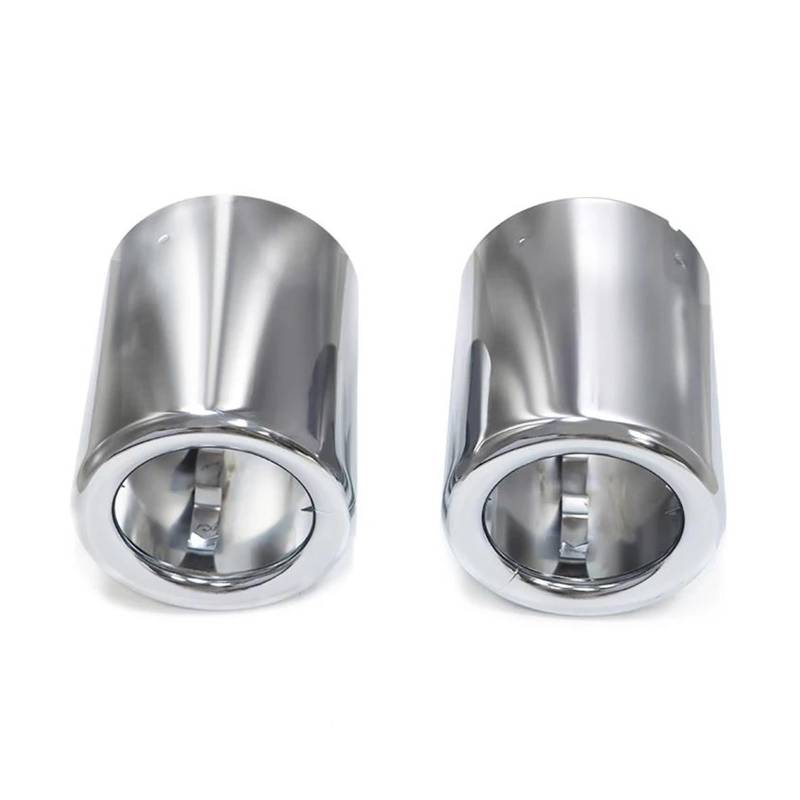 Abgasrohrleitungen Für B&MW X1 F49 F48 2019+ 2 Stück/Los Auspuffblende Zierblende Auspuffblende Ersatzendrohr Auspuffblende Schalldämpferblende Autoschalldämpfer(Silber) von CAVINBDZ