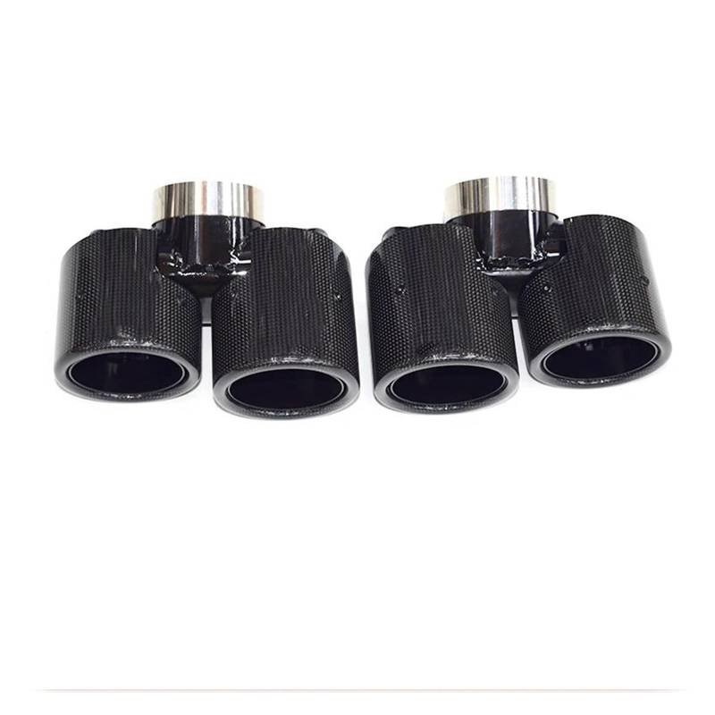 Abgasrohrleitungen Für L&and R&Over Für Defender 90 110 130 2020-2024 Auto-Endrohr Schalldämpferspitze Quad Outlet Auspuffrohr Autoschalldämpfer(Carbon Fiber 2.0T) von CAVINBDZ