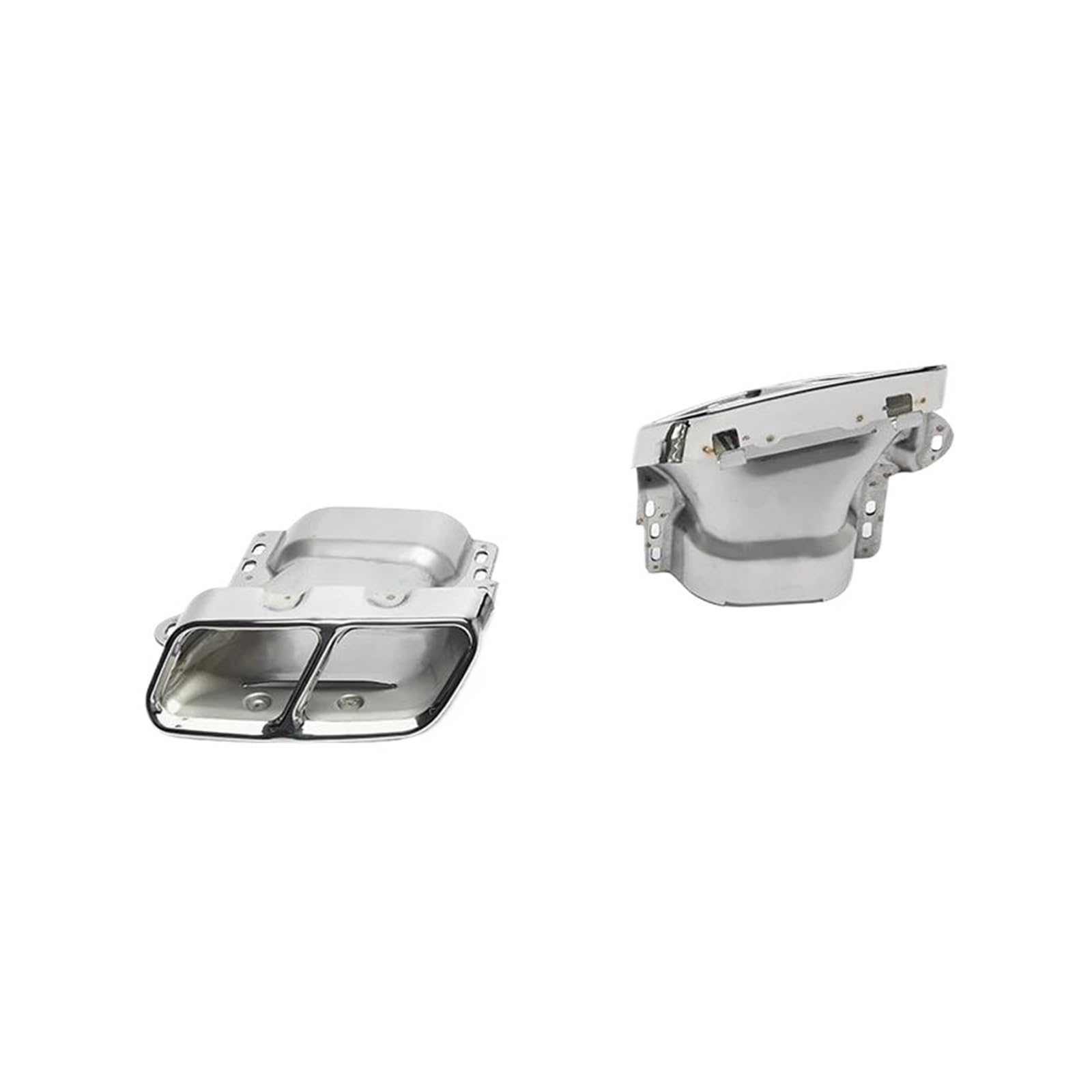 Abgasrohrleitungen Für Mercedes AMG A45 W176 CLA45 C117 2013-2018 2 Stück Vierfach-Auspuffendrohre Aus Edelstahl Autoschalldämpfer(Silber) von CAVINBDZ