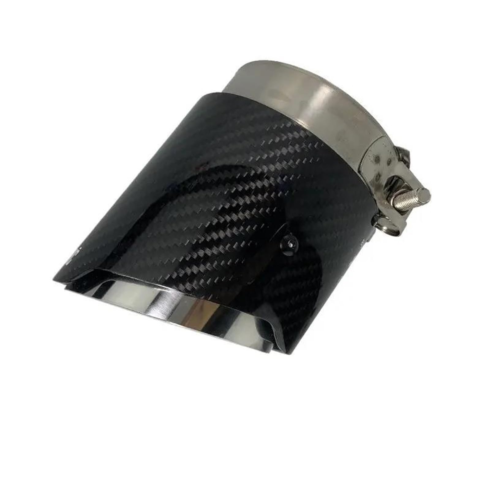 Abgasrohrleitungen ID 86mm OD 101mm Auto-Auspuffblende Aus Kohlefaser Für B&MW X5 E53 E70 X6 E71 F16 X1 F48 2015 2016 Autoschalldämpfer(Bright Carbon Fiber) von CAVINBDZ