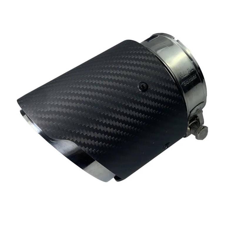 Abgasrohrleitungen ID 86mm OD 101mm Auto-Auspuffblende Aus Kohlefaser Für B&MW X5 E53 E70 X6 E71 F16 X1 F48 2015 2016 Autoschalldämpfer(Matte Carbon Fiber) von CAVINBDZ