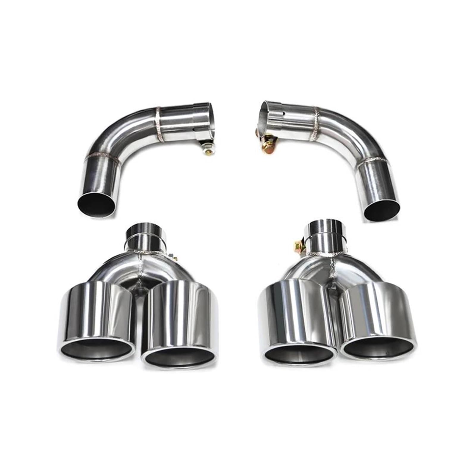 Abgasrohrleitungen Quad-Auto-Auspuffblende Schalldämpferblende Endrohr Auspuffsystem Düse Für Q5 Bis SQ5 2021 2022 2023 Autoschalldämpfer(Silber) von CAVINBDZ