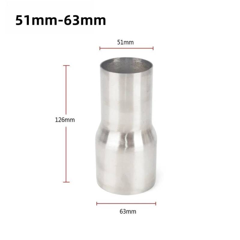 Abgasrohrleitungen Universal 51/63/57/76mm Edelstahl-Autoauspuff-Reduzierstück-Verbindungsrohr-Adapter Auspuffbaugruppe Autozubehör Autoschalldämpfer(Multi Layers) von CAVINBDZ