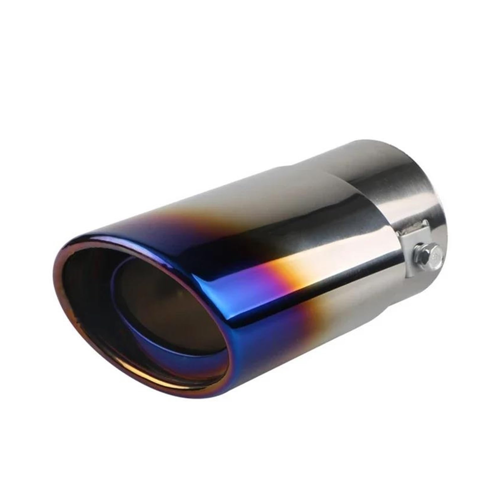 Abgasrohrleitungen Universal-Auspuffschalldämpfer Aus Edelstahl Rund 63mm Auspuffendrohr Für Autos Einzelauslasshals Autoschalldämpfer(A Straight) von CAVINBDZ