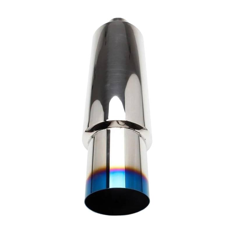 Abgasrohrleitungen Universaleinlass 2,5 Zoll Auslass 4 Zoll Schalldämpfer-Endrohr Edelstahl-Auspuff-Endrohr Autoschalldämpfer(Burn Blue) von CAVINBDZ