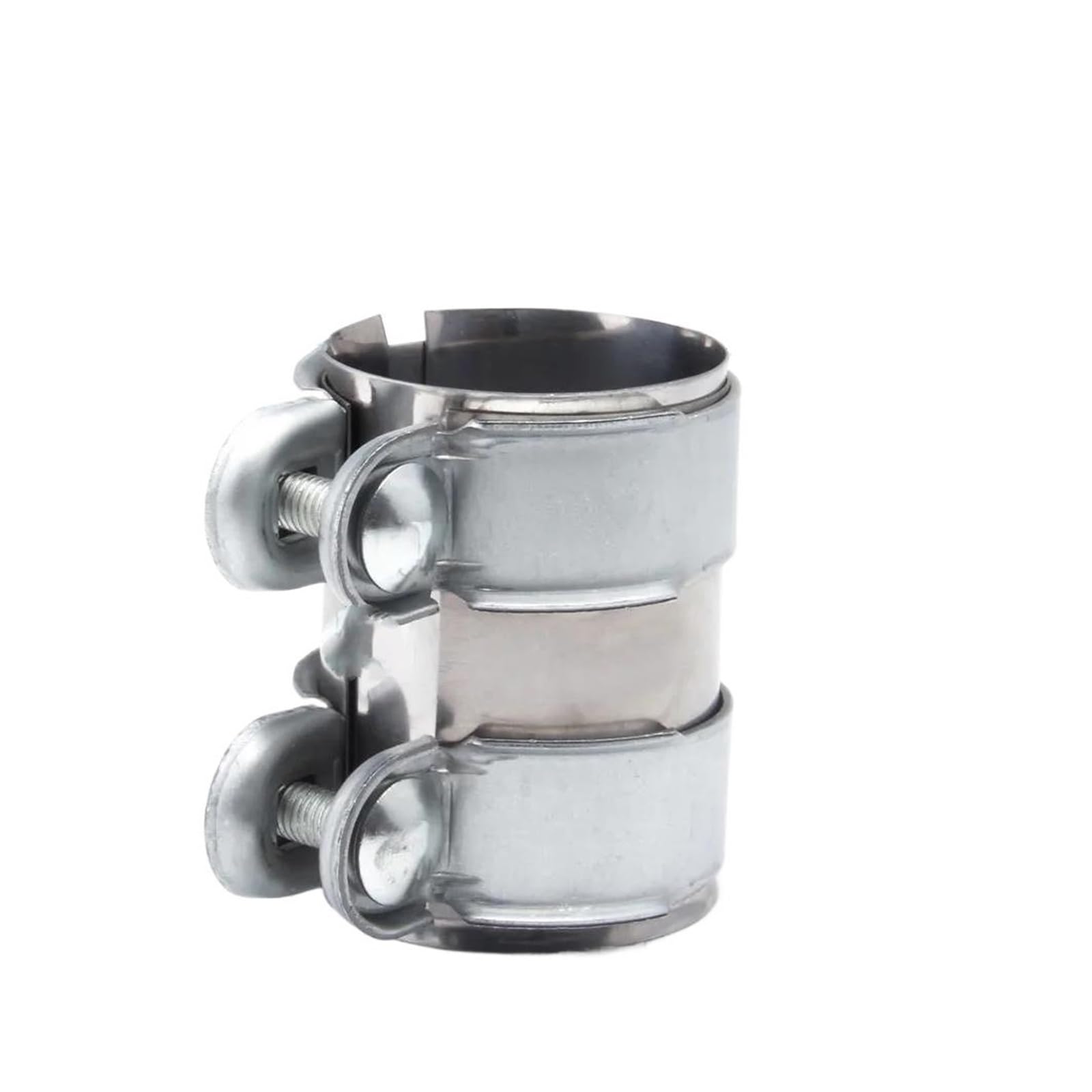Abgasrohrleitungen Universelle 2"/2,5" Auspuffschelle Mit Überlappverbindung + Schraubenbandflanschschelle Zur Sicheren Abdichtung Von Schalldämpfer-Fallrohrsy Autoschalldämpfer(2.5inch) von CAVINBDZ
