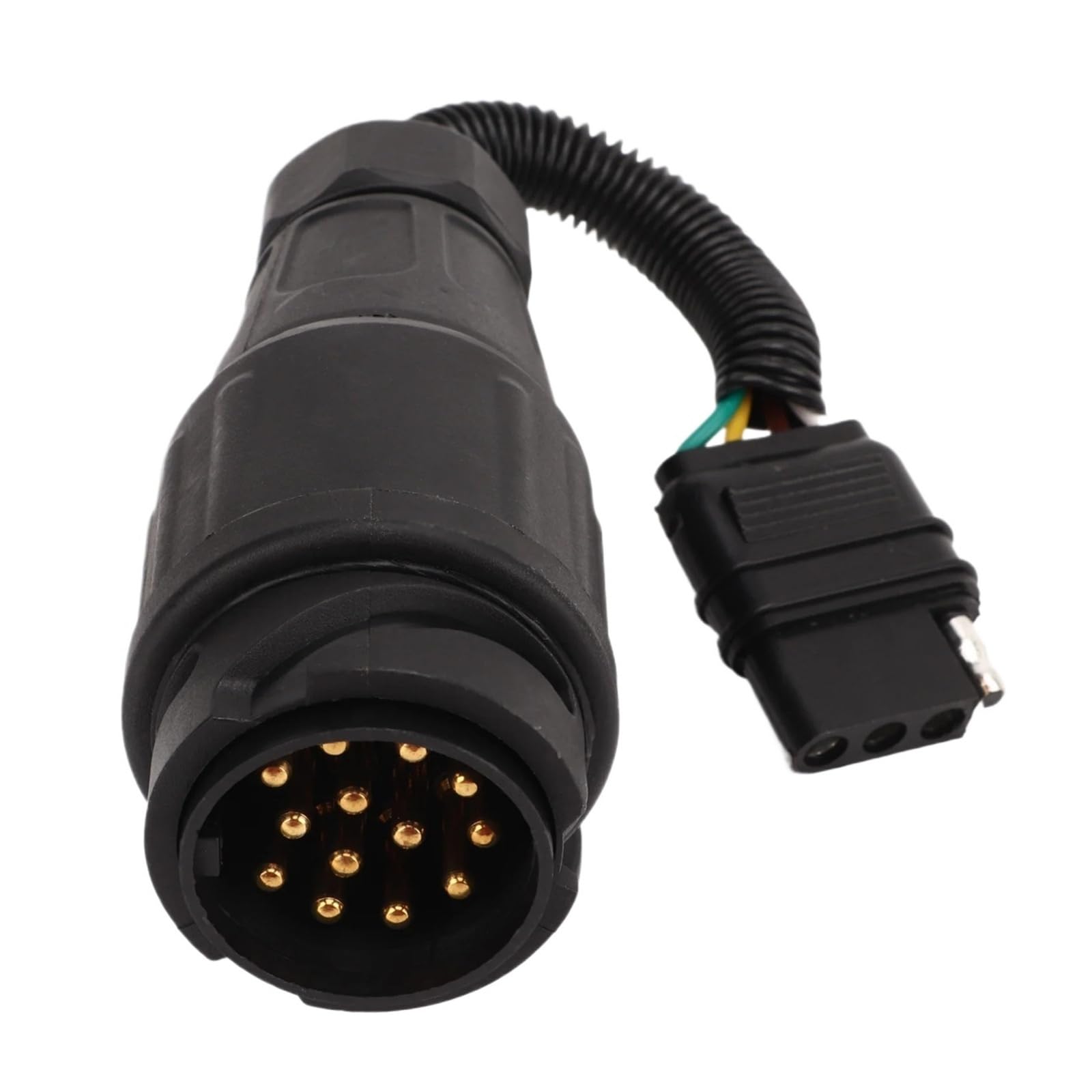Anhänger-Umrüststecker, Anhängerstecker-Adapter, EU 13-Wege-Rundstecker auf US 4-Wege-Flachstecker, Anhänger-Stecker-Konverter, Umrüststecker for Wohnmobile Anhänger-Umrüststecker, Anhängerstecker-Adapter, EU 13-Wege-Rundstecker auf US 4-Wege-Flachstecker, Anhänger-Stecker-Konverter, Umrüststecker for Wohnmobile von CBGKITXO