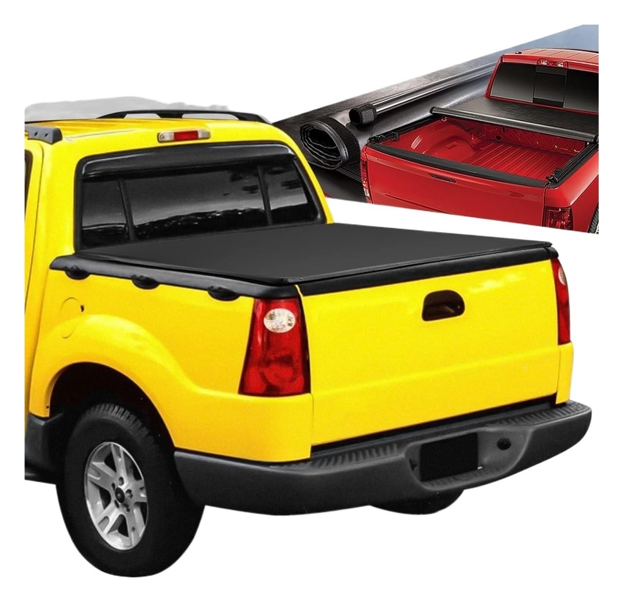 Weiche, aufrollbare Ladeflächenabdeckung for Ford Explorer Sport Trac 2001–2005, Kurze Ladefläche, 4,2 Fuß/50 Zoll, Mattschwarz Weiche, aufrollbare Ladeflächenabdeckung for Ford Explorer Sport Trac 2001–2005, Kurze Ladefläche, 4,2 Fuß/50 Zoll, Mattschwarz von CBLOVR
