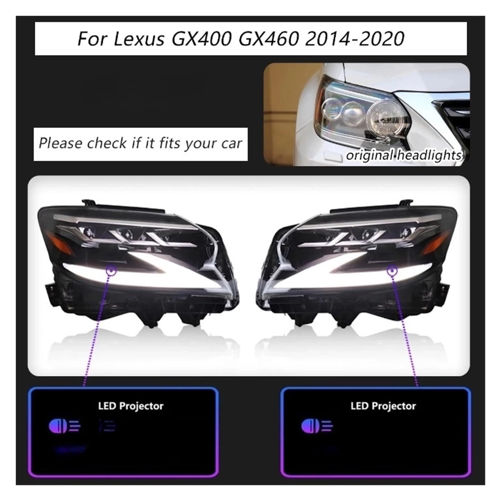 CBXPXVXP Autolicht Scheinwerfer Kompatibel for Lexus GX400 GX460 2014-2020 Projektor Kopf Lampe Tagfahrlicht Autozubehör CBXPXVXP Autolicht Scheinwerfer Kompatibel for Lexus GX400 GX460 2014-2020 Projektor Kopf Lampe Tagfahrlicht Autozubehör von CBXPXVXP