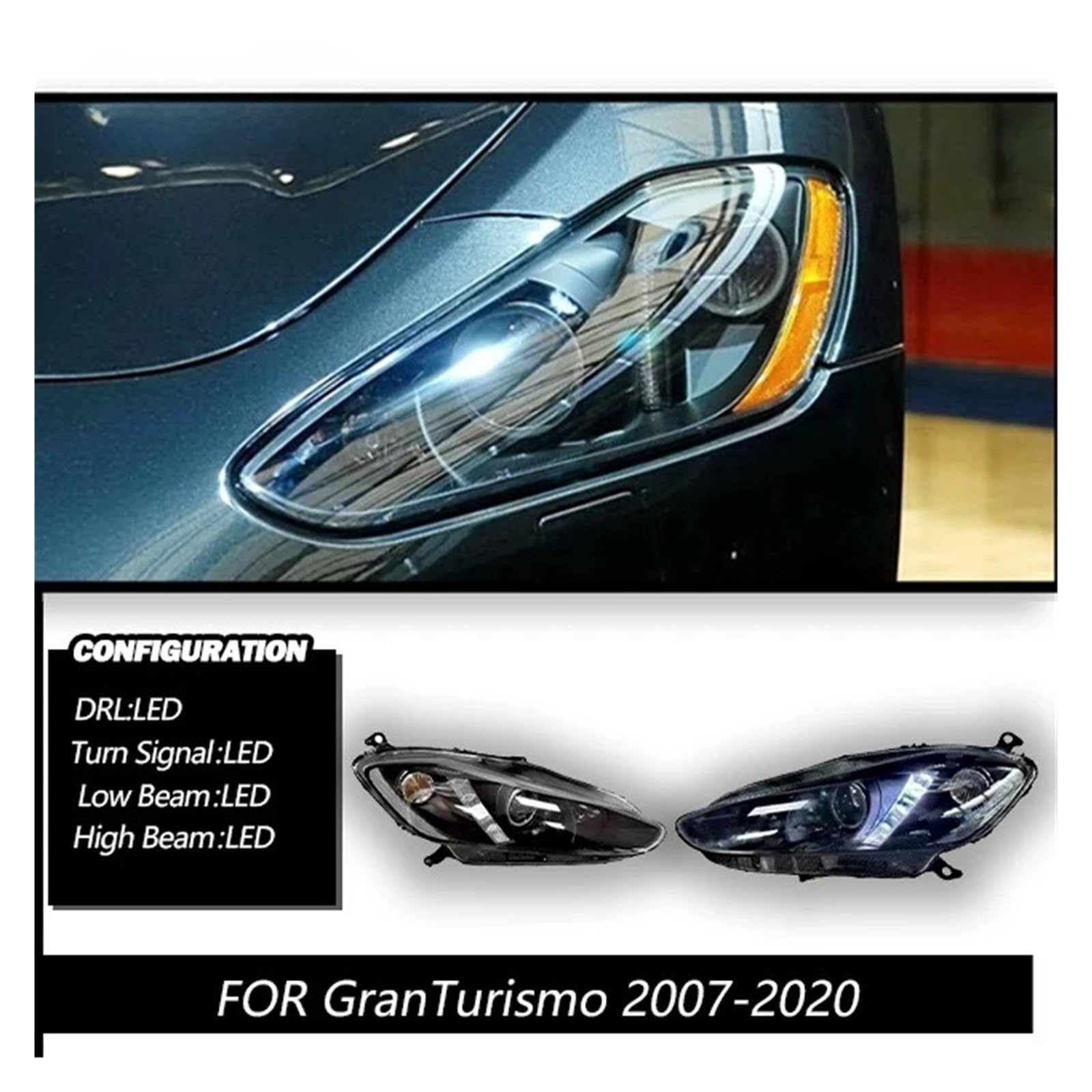 CBXPXVXP Autolichter kompatibel for Maserati GT-Scheinwerfer 2007–2020 Projektor-Kopflampe, Tagfahrlicht, Autozubehör CBXPXVXP Autolichter kompatibel for Maserati GT-Scheinwerfer 2007–2020 Projektor-Kopflampe, Tagfahrlicht, Autozubehör von CBXPXVXP