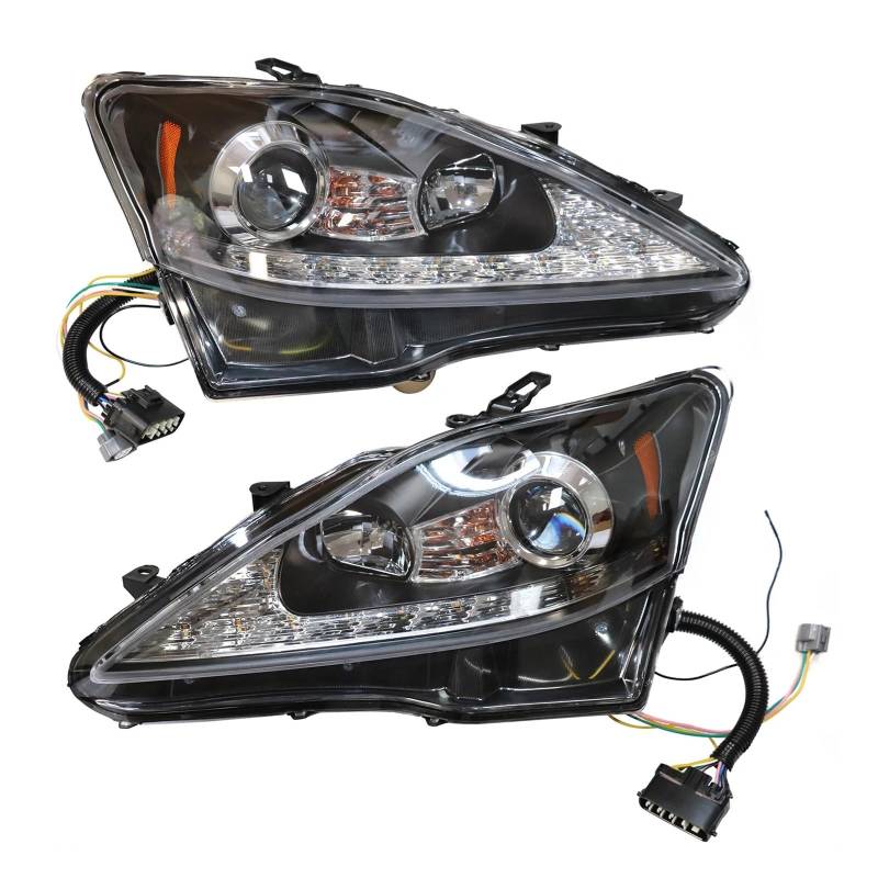 CBXPXVXP Autoscheinwerfer kompatibel for Lexus IS250 IS350 2006–2012 DRL-Projektorscheinwerfer Scheinwerfer-Set 81130–53270, 81130–53400, 81170–5327 von CBXPXVXP