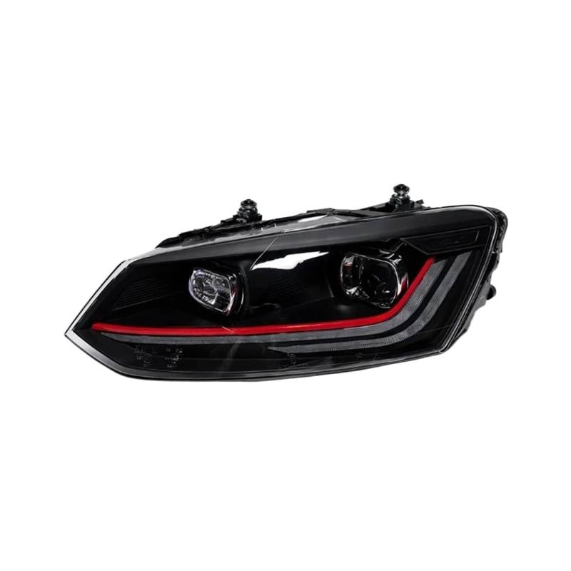 CBXPXVXP Autoscheinwerfer kompatibel for VW Polo 2011–2018 DRL 12 V H7 Bi-Xenon-Birnen Nebelscheinwerfer Werkzeuge 2 Stück POLO Halogen Autozubehör(09-18 Red) von CBXPXVXP