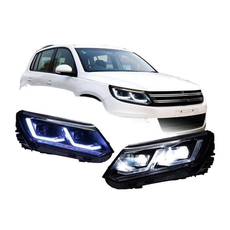 CBXPXVXP Autoscheinwerfer kompatibel for VW Tiguan 2013–2017 DRL 12 V H7 Bi-Xenon-Birnen Nebelscheinwerfer Werkzeuge 2 Stück Tiguan Autozubehör(RHD) von CBXPXVXP