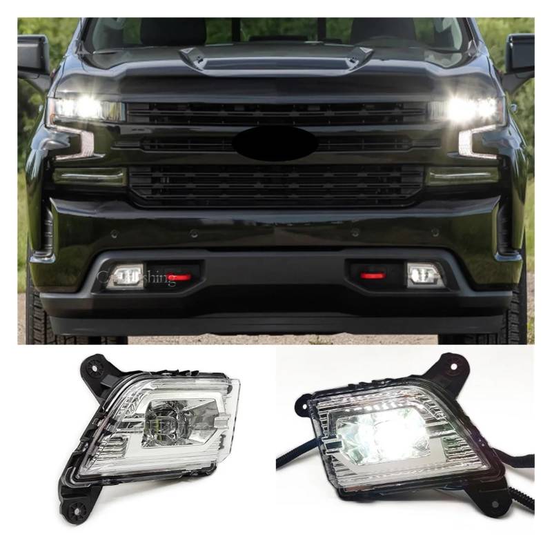 CBXPXVXP Nebel Licht Tagfahrlicht Lampe DRL Daylights Front Stoßstange Kompatibel for Chevy Silverado 2019 2020 2021 von CBXPXVXP