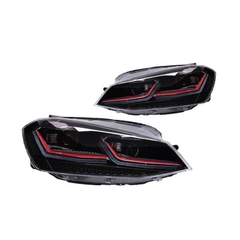CBXPXVXP Scheinwerfer Kompatibel for VW Golf 7.5 Gti 2018-2020 Golf 7.5 Scheinwerfer Auto Styling DRL Signal Projektor Objektiv Auto Zubehör(7 Wire Right B,RHD) von CBXPXVXP