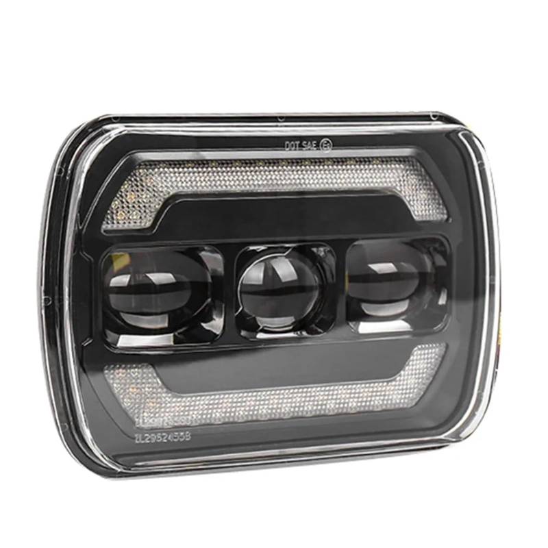 CBXPXVXP Scheinwerfer Kompatibel for Wrangler Cherokee Tuning Licht Objektiv 7 Zoll Quadratischen Scheinwerfer mit Lange und In Der Nähe von CBXPXVXP
