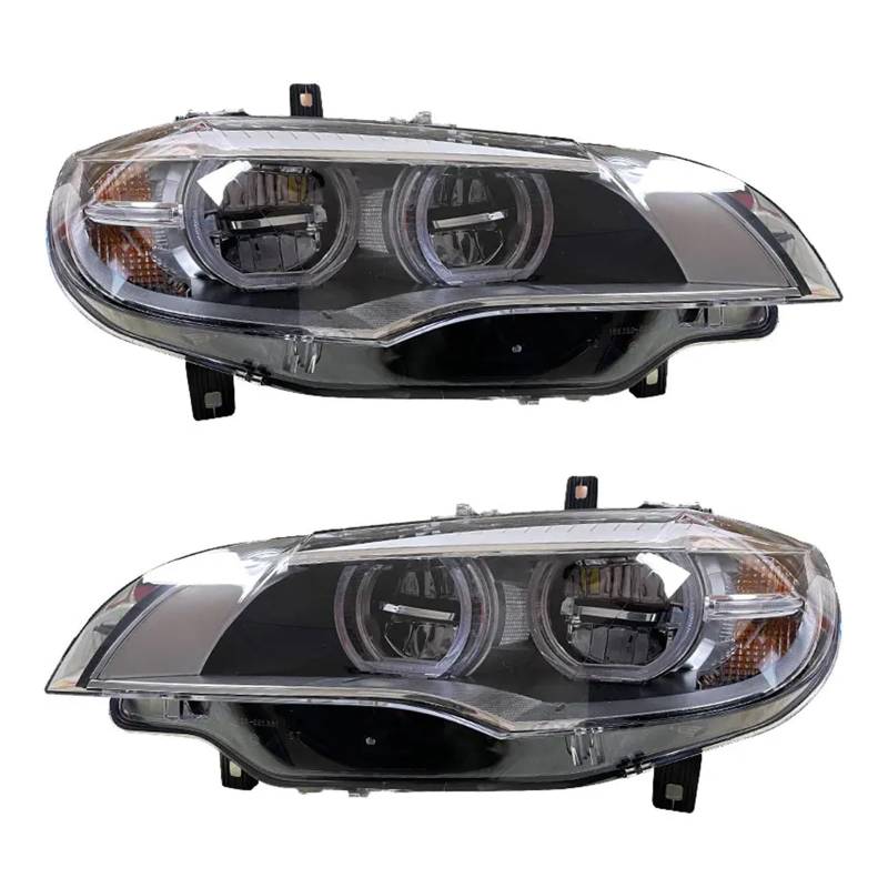 CBXPXVXP Scheinwerfer Montage Kompatibel for BMW X6 E71 2008-2014 Geändert Angel Eye Scheinwerfer Tagfahrlicht Lampe Blinker(LHD_WITH AFS) von CBXPXVXP