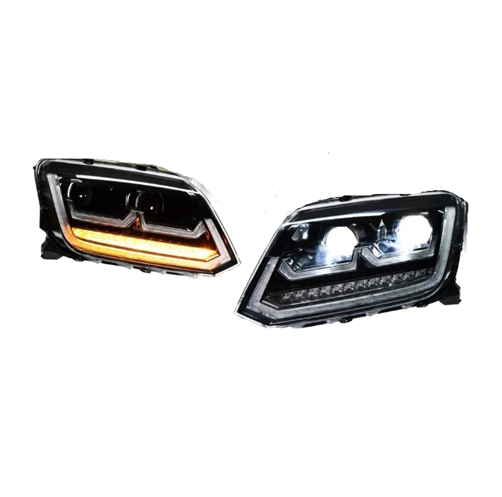 CBXPXVXP Scheinwerfer kompatibel for VW Amarok Scheinwerfer 2008–2020 Scheinwerfer Amarok DRL Blinker Angel Eye Projektorlinse(LHD) von CBXPXVXP