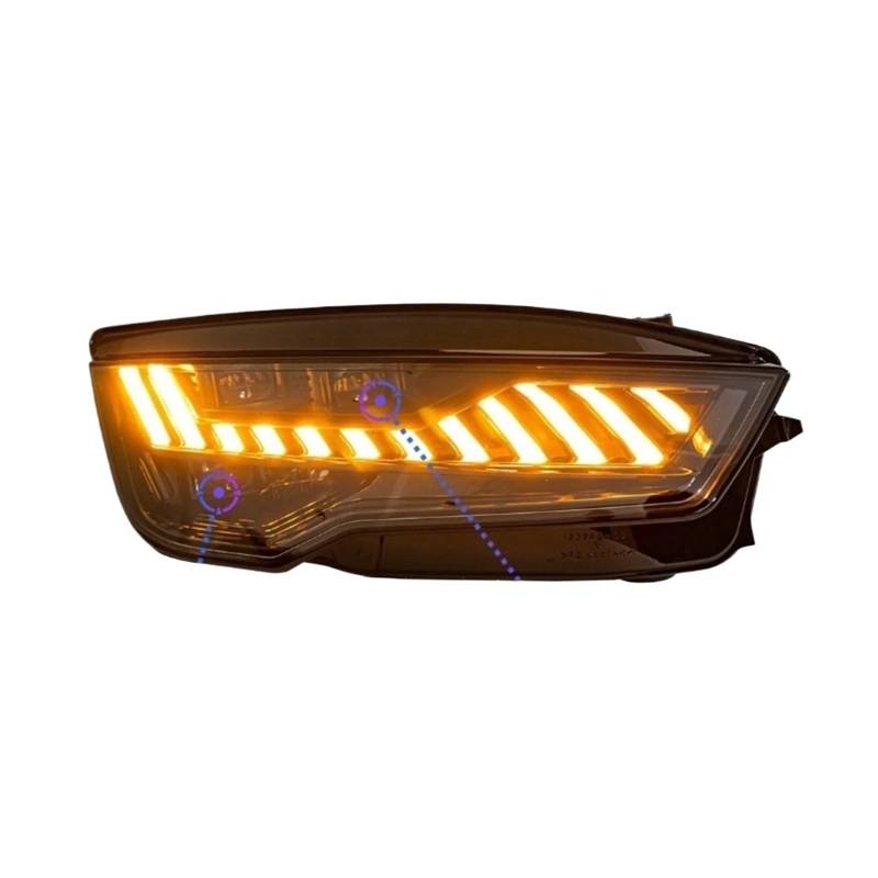 CBXPXVXP Scheinwerfer kompatibel mit Audi A7 Scheinwerfer 2011-2018 Scheinwerfer-Upgrade RS7 DRL Blinker Angel Eye Projektorlinse(2015-2018) von CBXPXVXP