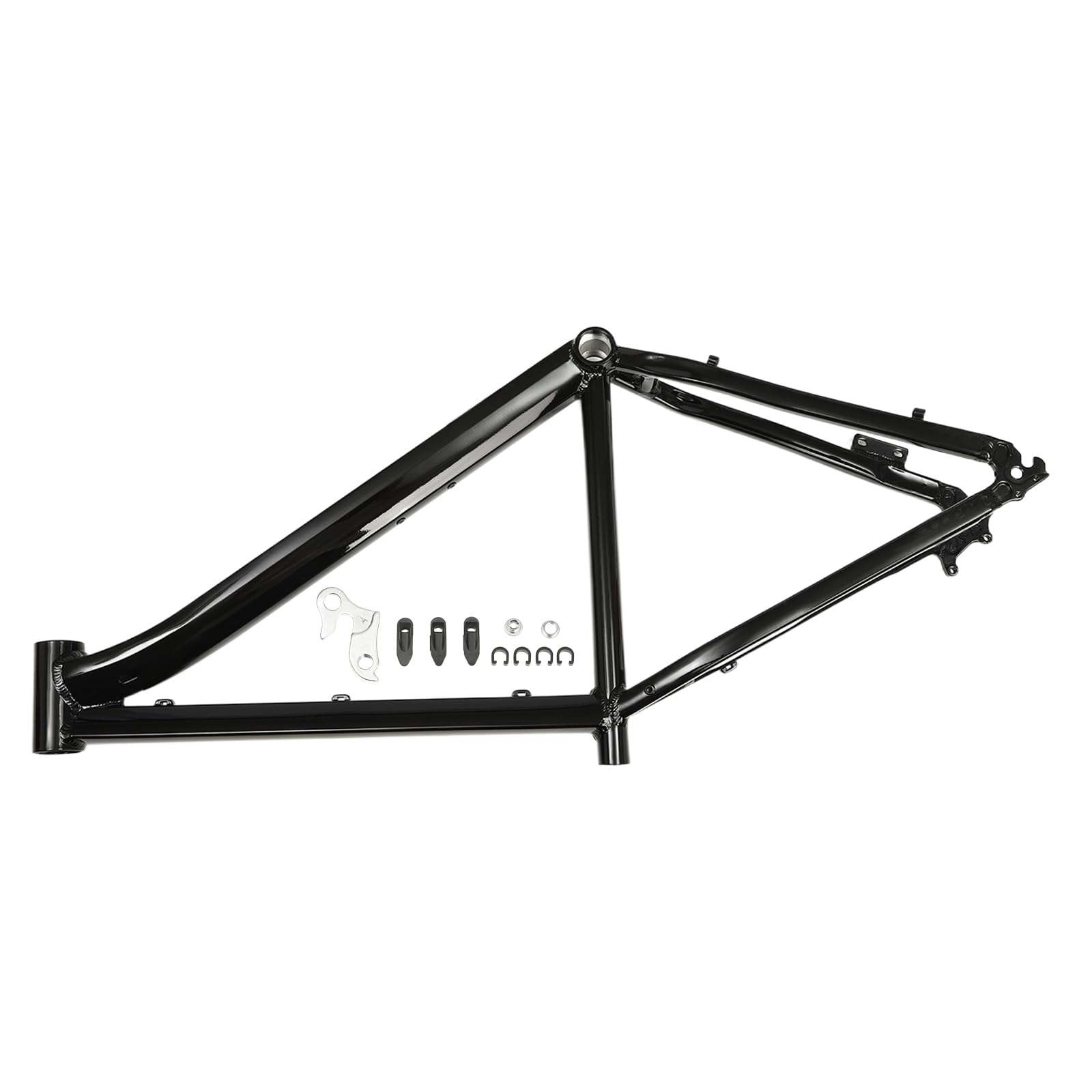Mountainbike Fahrradrahmen aus Aluminiumlegierung, 17 Zoll Größe Mountainbike Rahmen für 26 Zoll Fahrrad, Kohlenstoffrahmen Rahmen Scheibenbremse Mountainbike Straßenfahrrad Rahmen (Schwarz) von CCAUUB