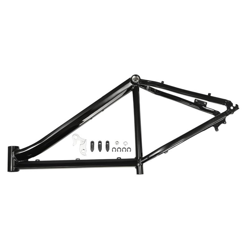 Mountainbike Fahrradrahmen aus Aluminiumlegierung, 17 Zoll Größe Mountainbike Rahmen für 26 Zoll Fahrrad, Kohlenstoffrahmen Rahmen Scheibenbremse Mountainbike Straßenfahrrad Rahmen (Schwarz) von CCAUUB