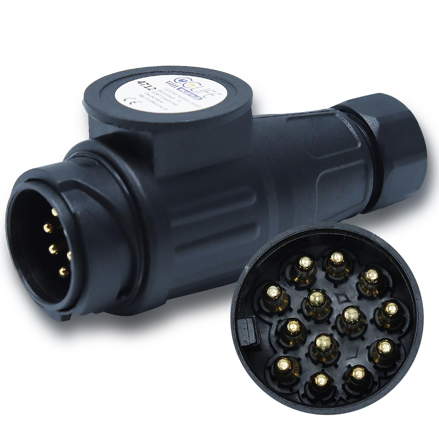 CCLIFE 13 Poliger Stecker Anhänger Adapter für PKW und Anhänger 12V Auto Anhänger Stecker 13 Polig CCLIFE 13 Poliger Stecker Anhänger Adapter für PKW und Anhänger 12V Auto Anhänger Stecker 13 Polig von CCLIFE