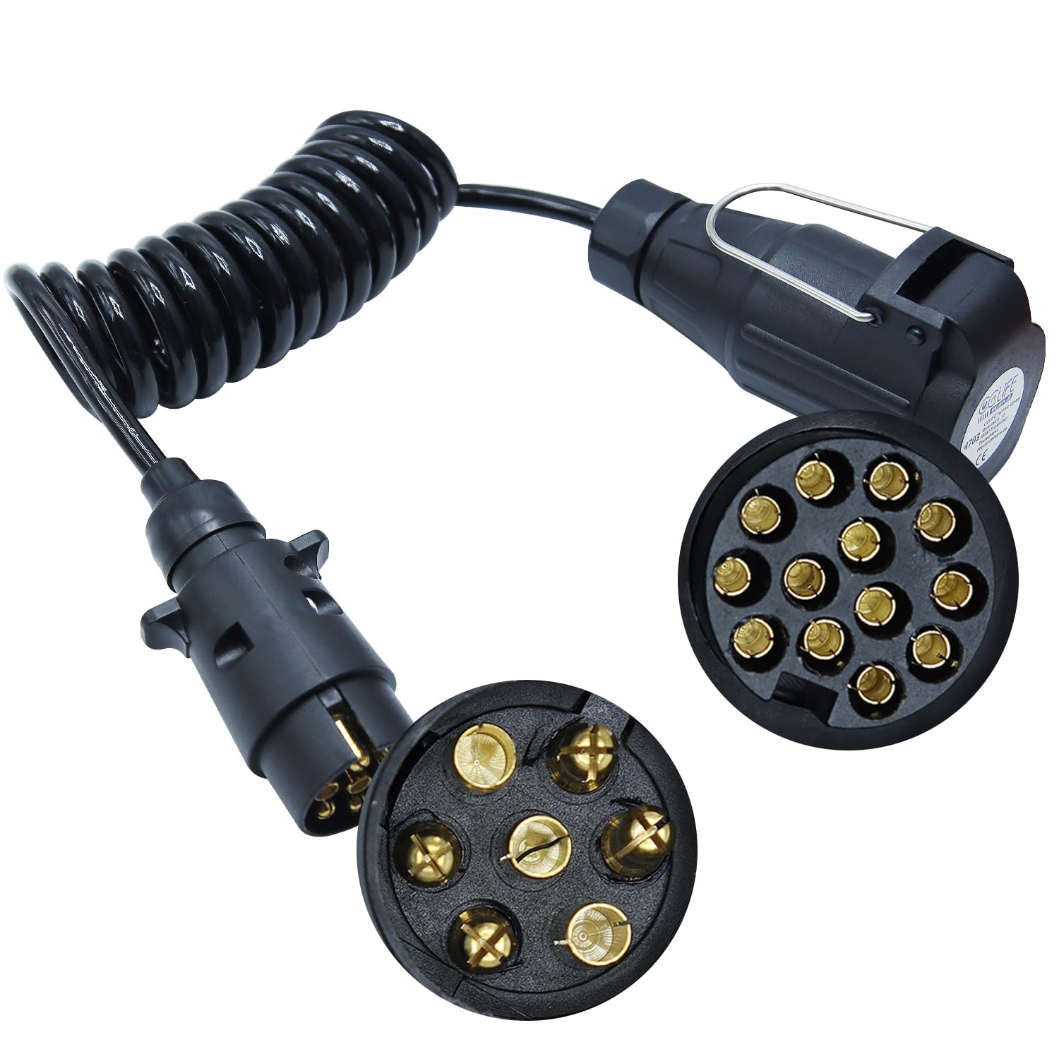 CCLIFE 2.0m 7-polig auf 13 Polig Adapter Stecker Verbindung Verlängerungskabel Spiralkabel Anhängerkabel Adapter für Anhänger Bootstrailer PKW TreckerPKW-Anhänger Caravan Wohnwagen CCLIFE 2.0m 7-polig auf 13 Polig Adapter Stecker Verbindung Verlängerungskabel Spiralkabel Anhängerkabel Adapter für Anhänger Bootstrailer PKW TreckerPKW-Anhänger Caravan Wohnwagen von CCLIFE
