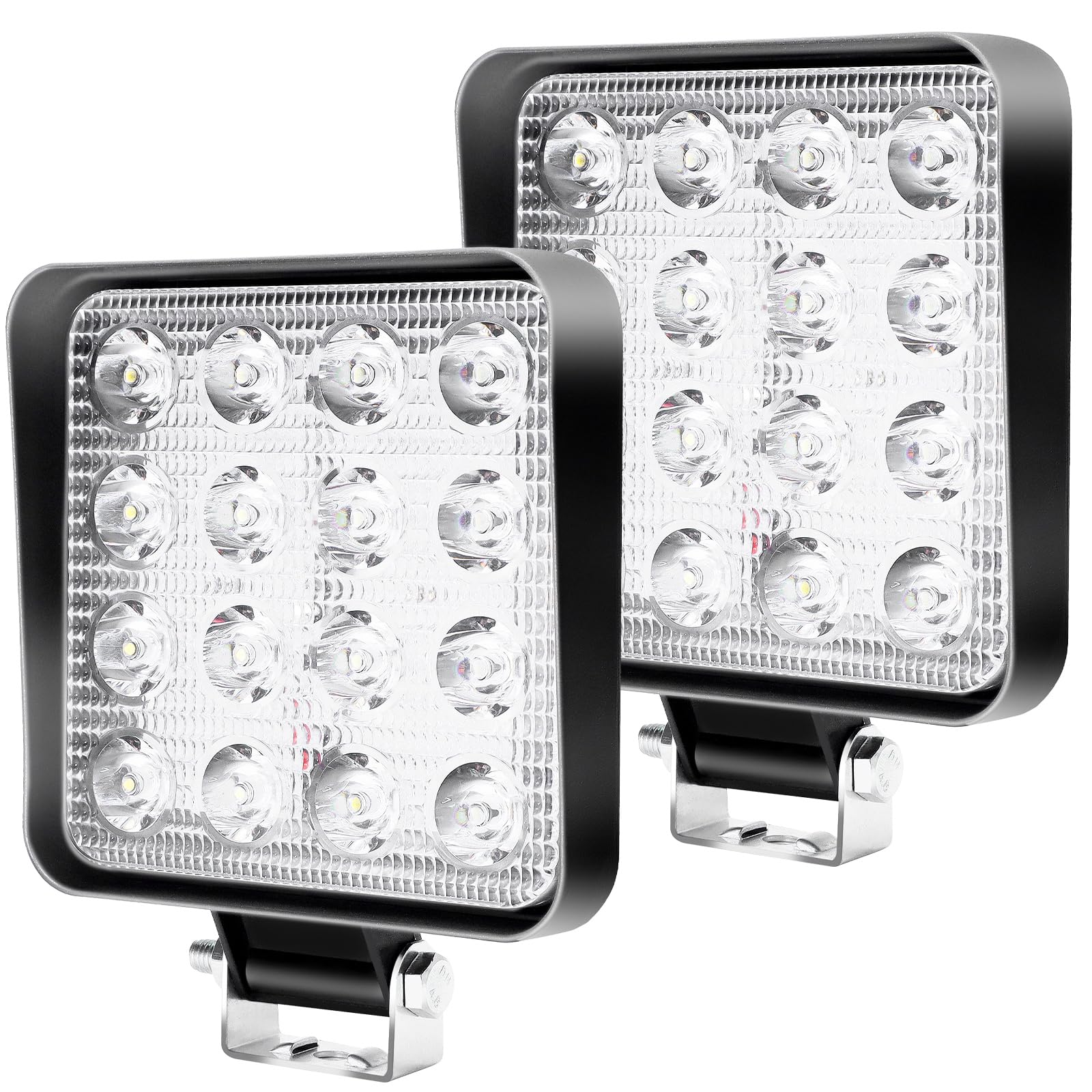 CCLIFE Led Arbeitsscheinwerfer 12V Scheinwerfer 2X48W Auto Traktor IP67 Offroad 6000K Wasserdicht Arbeitslicht Spotlight für SUV UTV ATV LKW, 13x11x2cm CushHom CCLIFE Led Arbeitsscheinwerfer 12V Scheinwerfer 2X48W Auto Traktor IP67 Offroad 6000K Wasserdicht Arbeitslicht Spotlight für SUV UTV ATV LKW, 13x11x2cm CushHom von CCLIFE